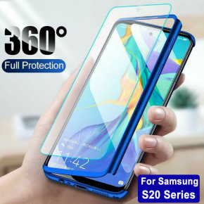 Твърд калъф лице и гръб 360 градуса със скрийн протектор FULL Body Cover за Samsung Galaxy A51 A515F златисто розов